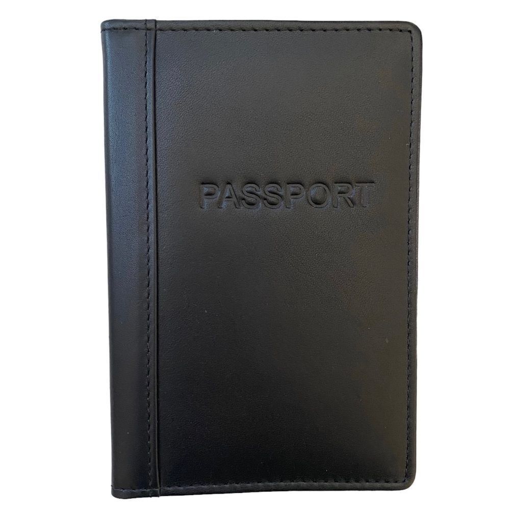 Dopp Black Leather Passport Jacket NWT